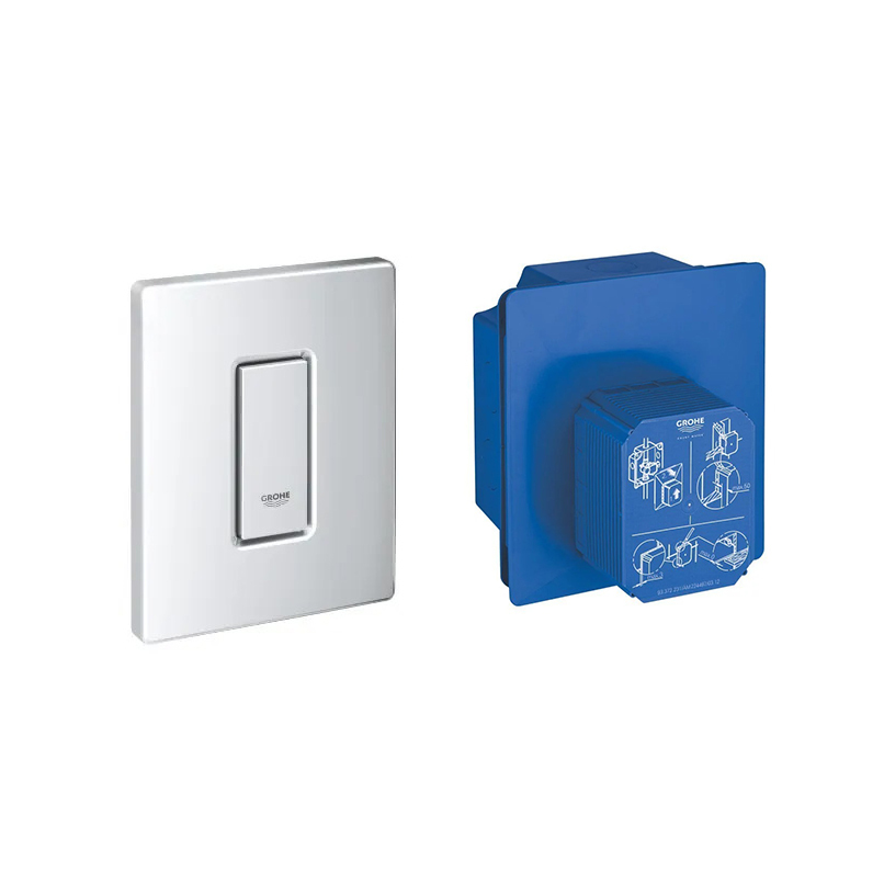 GROHE｜Skate Cosmo 單段式沖水面板（鉻色）38787000 38784000