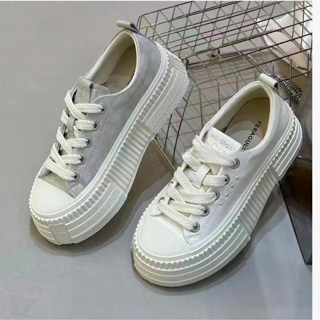 綁帶厚底餅乾鞋