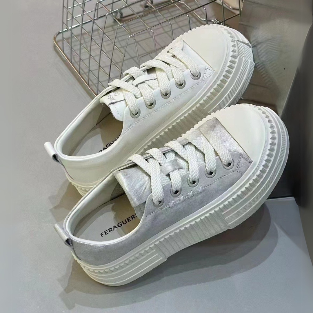 綁帶厚底餅乾鞋