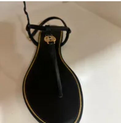 [S] TORY BURCH EMMY SANDAL MILANO MEZZO CALF,PERPECT BLACK, 136253-001 [FINAL SALE] (STB660)