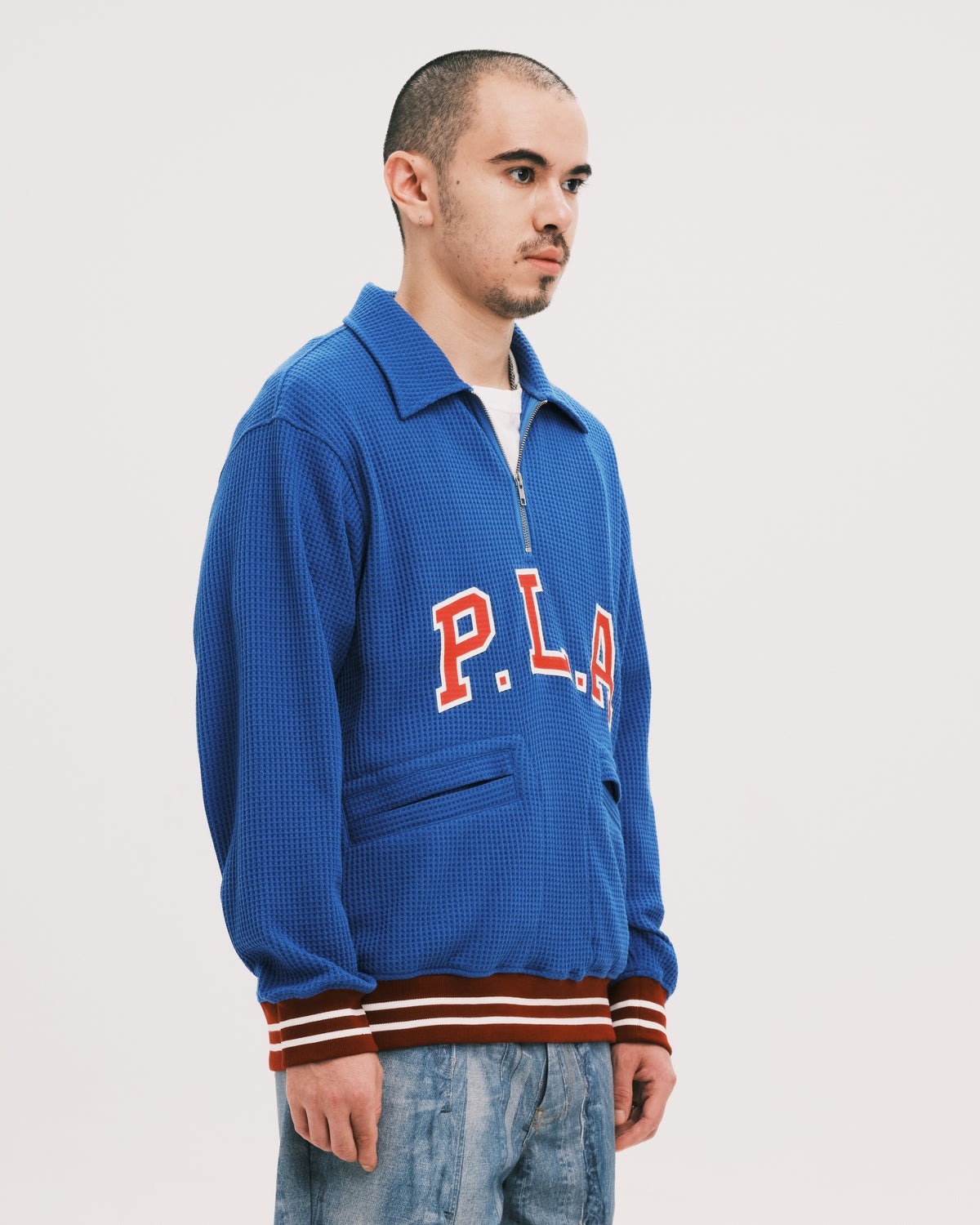 Plateau Waffle half zip-up