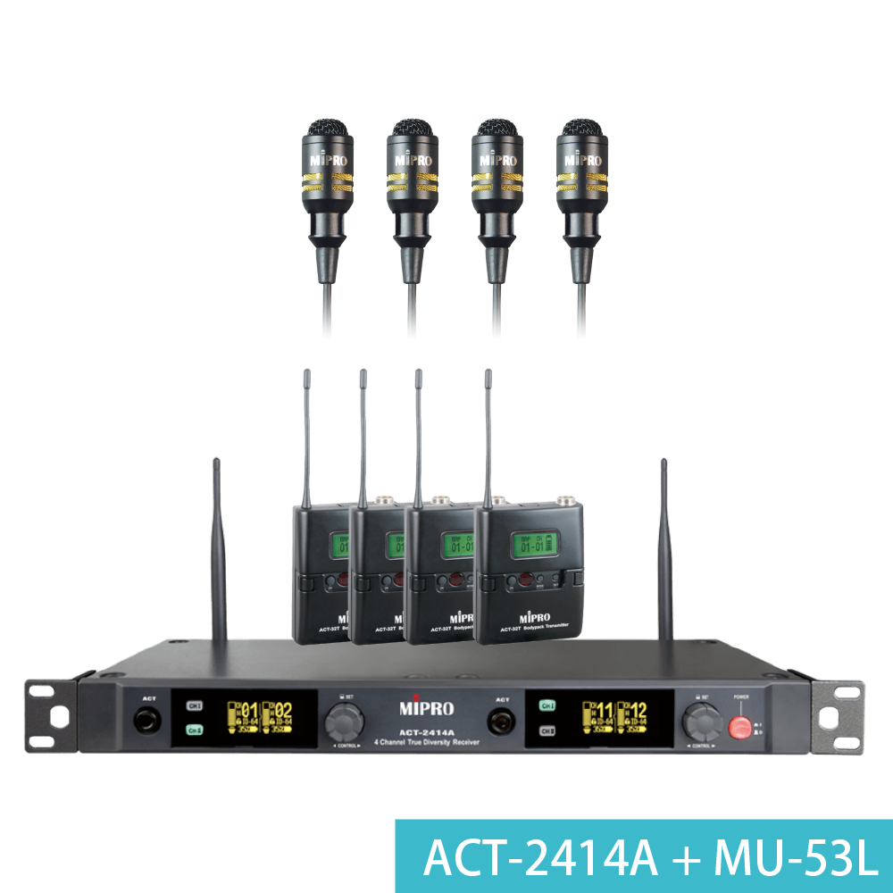 MIPRO Mipro / ACT-2414A 2.4 GHz數位四頻道接收機 第 3 張圖片｜三峽配件 / 週邊