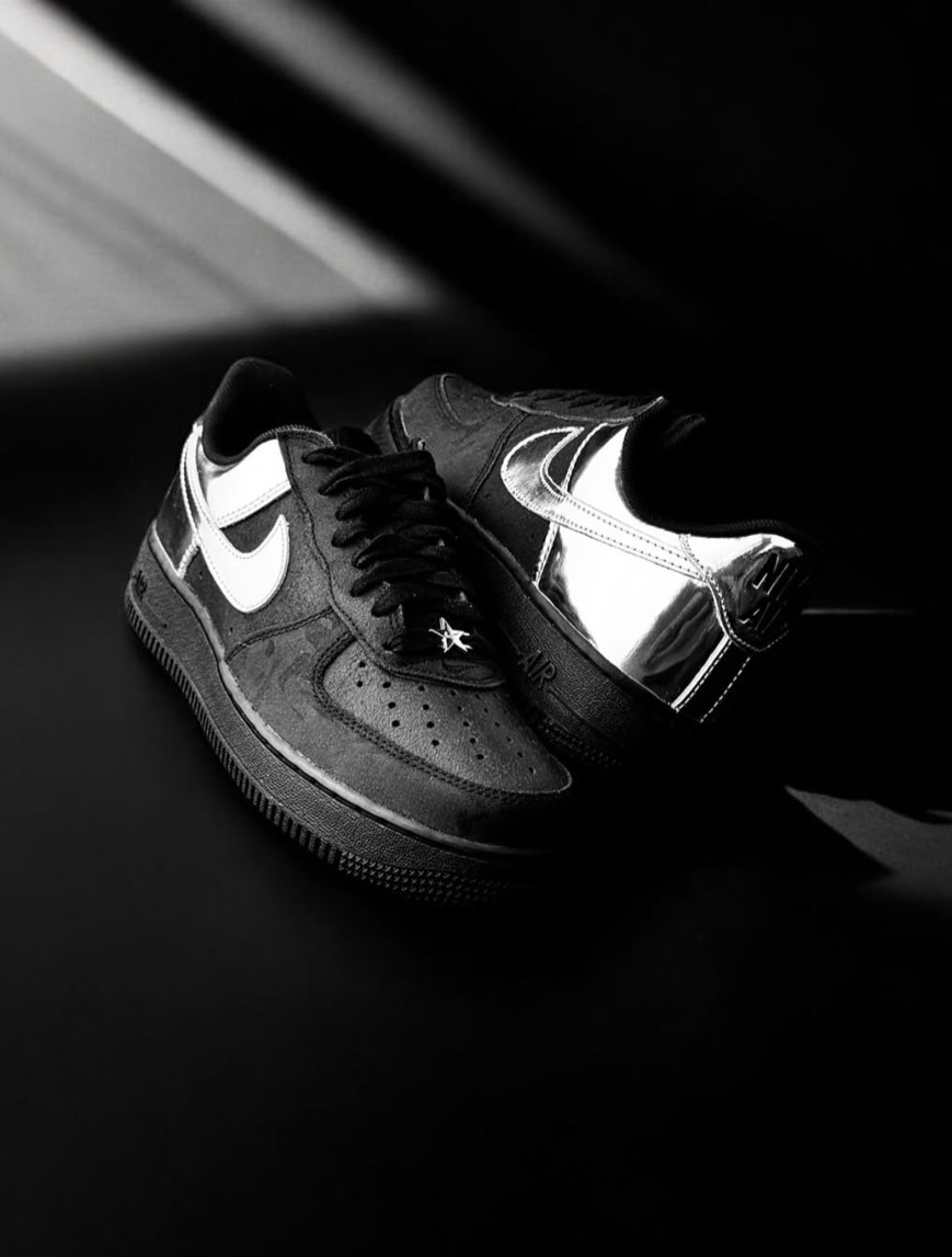 Nike Air Force 1 Low Retro 舒適百搭 防滑耐磨 低幫 板鞋 男款 黑白 HF2885001