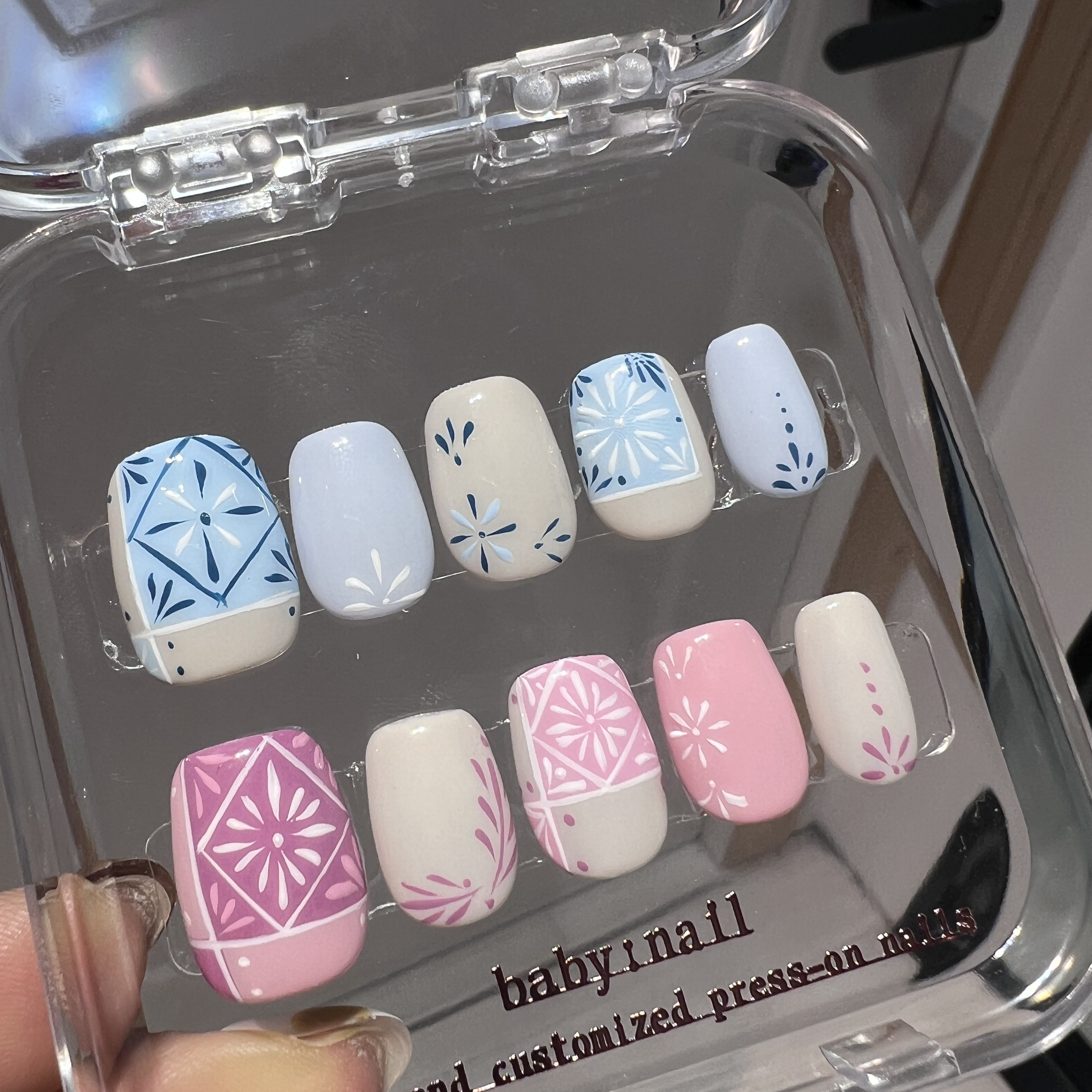 baby:nail ︳Pastel Azulejo Pattern