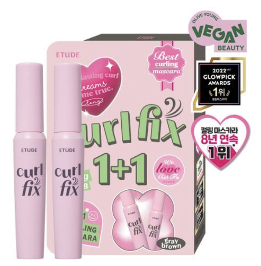 【現貨】【持久不脫妝🙂‍↔️搽出韓妹纖長睫毛😍】Etude House 卷翹定型睫毛膏 8g (1+1盒裝)