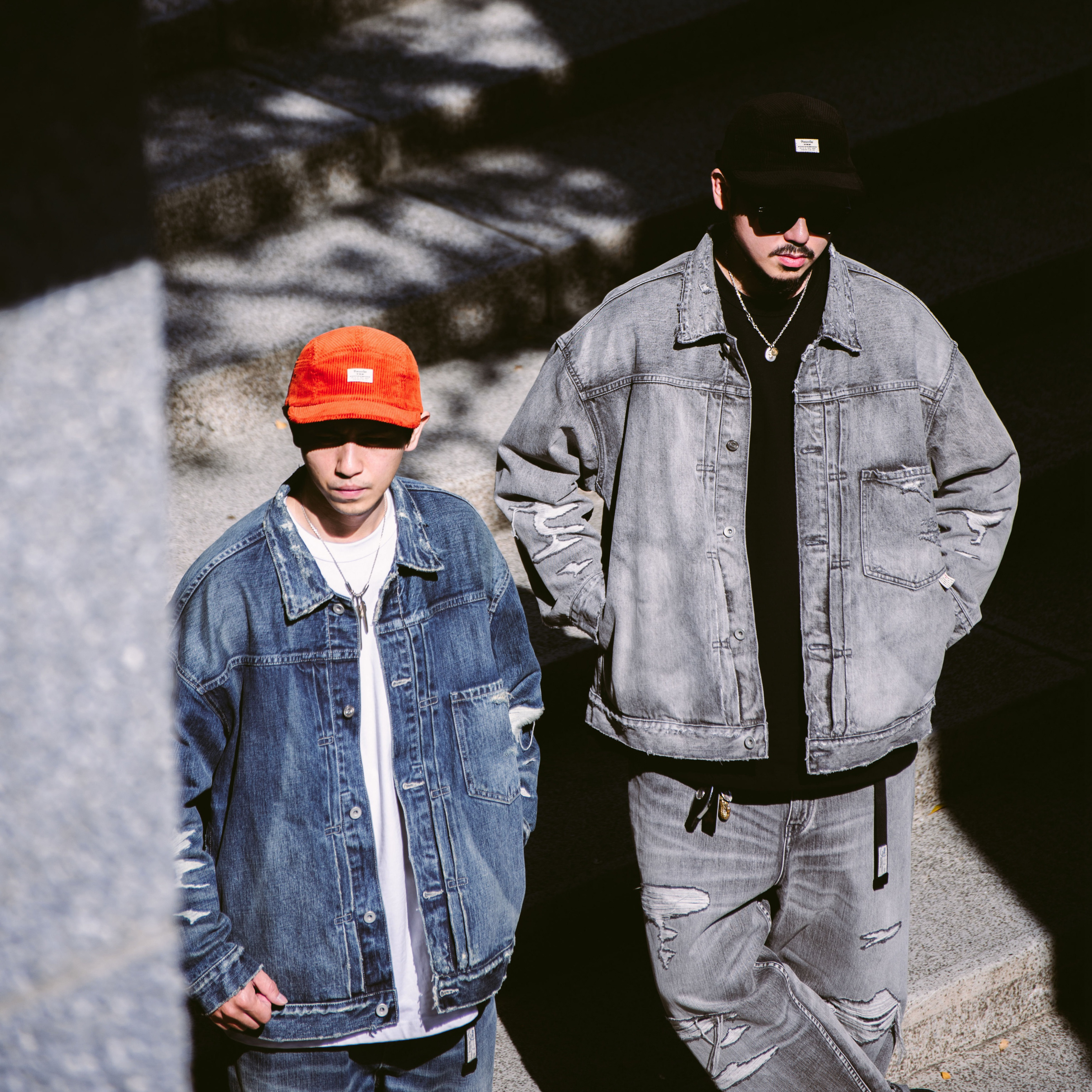 Persevere Destroyed Effect Selvedge Denim Jacket 破壞 赤耳 牛仔 外套 水洗藍 水洗灰