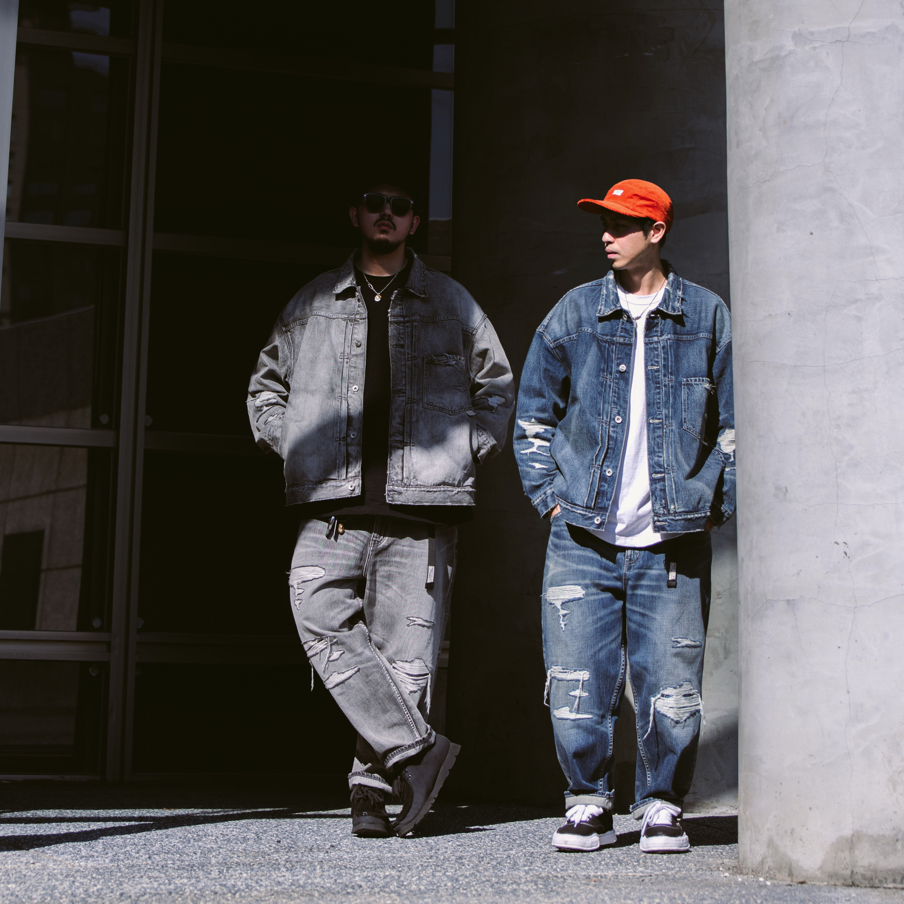 Persevere Destroyed Effect Selvedge Denim Jacket 破壞 赤耳 牛仔 外套 水洗藍 水洗灰