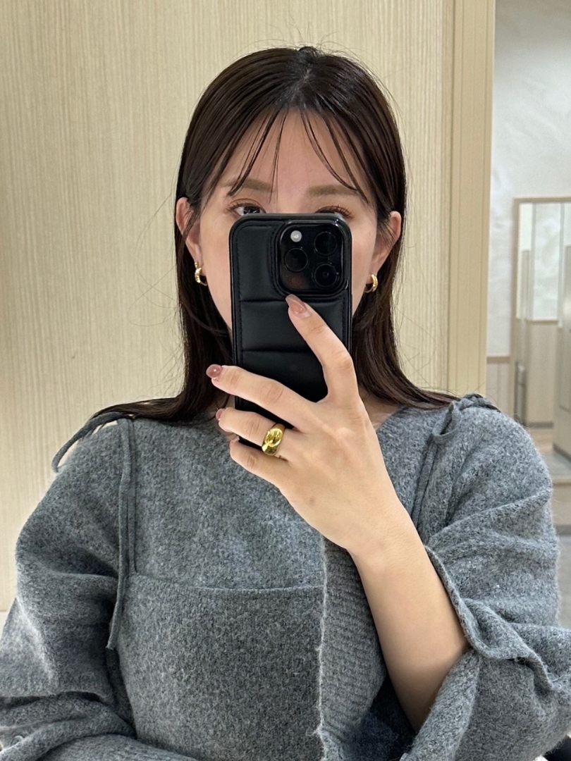 SS emboss hoop pierce