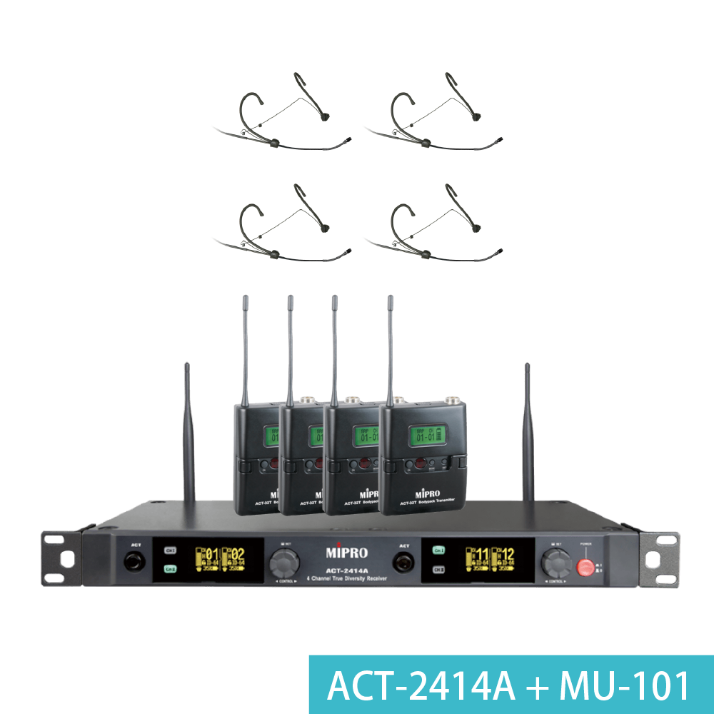 MIPRO Mipro / ACT-2414A 2.4 GHz數位四頻道接收機 第 5 張圖片｜三峽配件 / 週邊