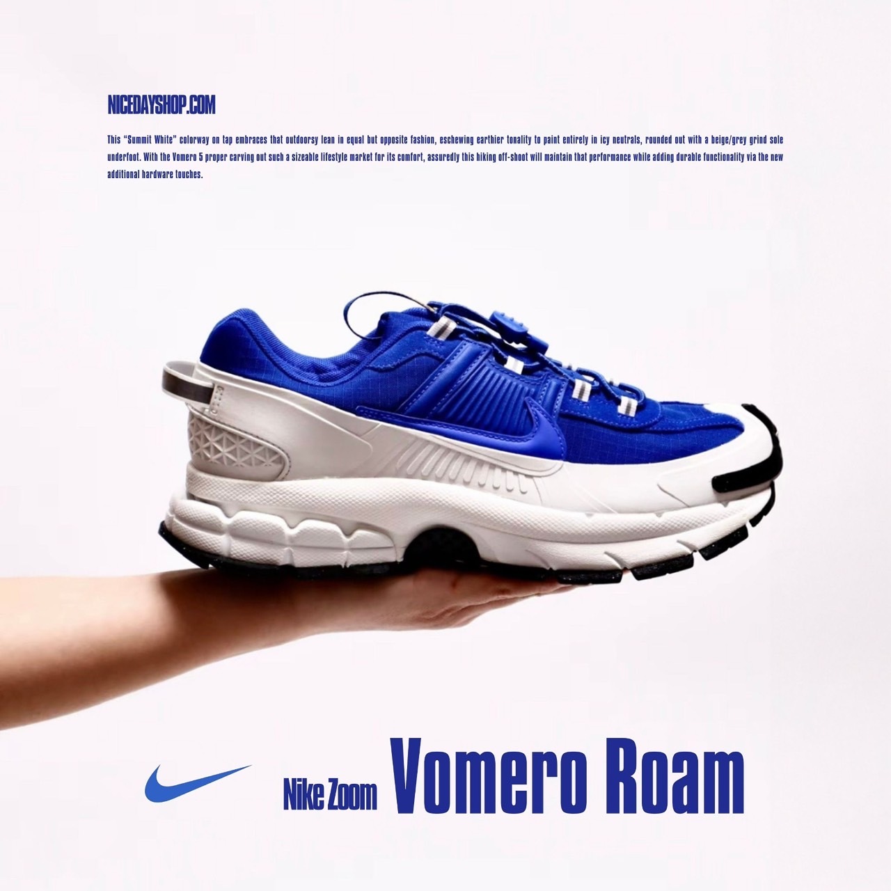 NICEDAY 現貨 Nike Zoom Vomero 5 Roam 白藍 防潑水 男款 FV2295-400