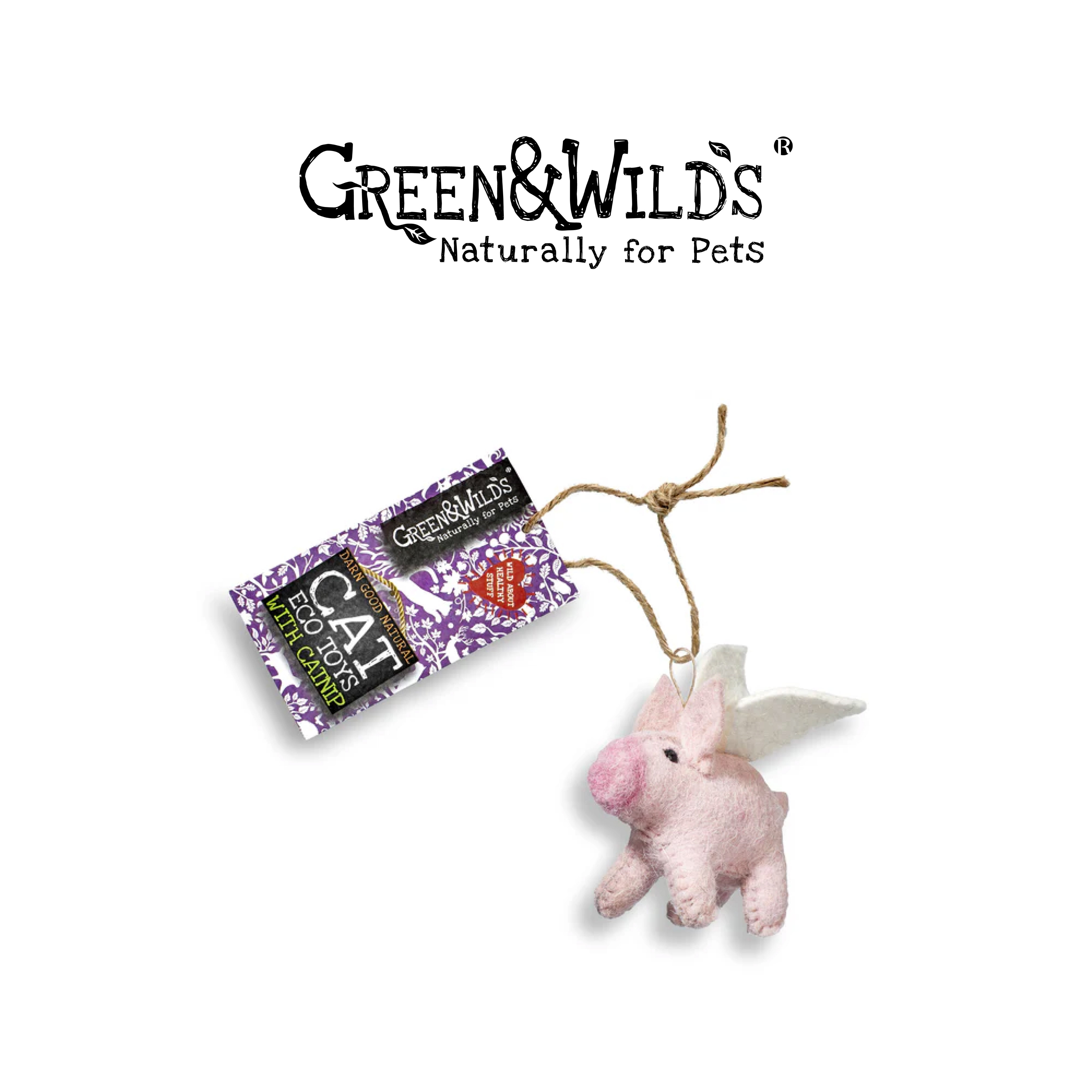 GREEN & WILDS- 天然羊毛氈貓薄荷玩具 -小豬蘇蘇