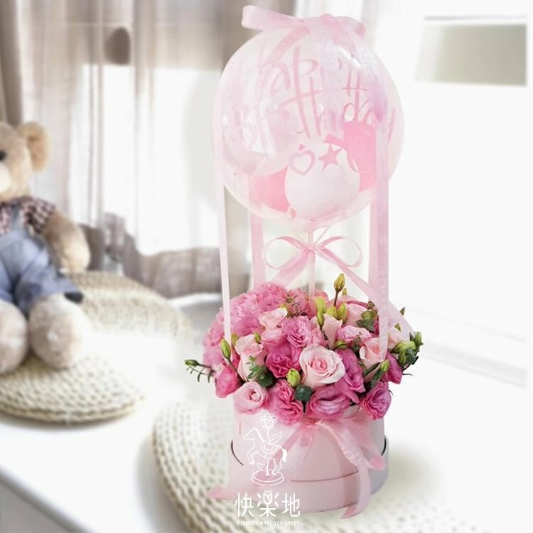 ♥超吸睛♥ 愛在飛翔 I 熱氣球鮮花禮盒 hot air balloon with flowers box AB240380