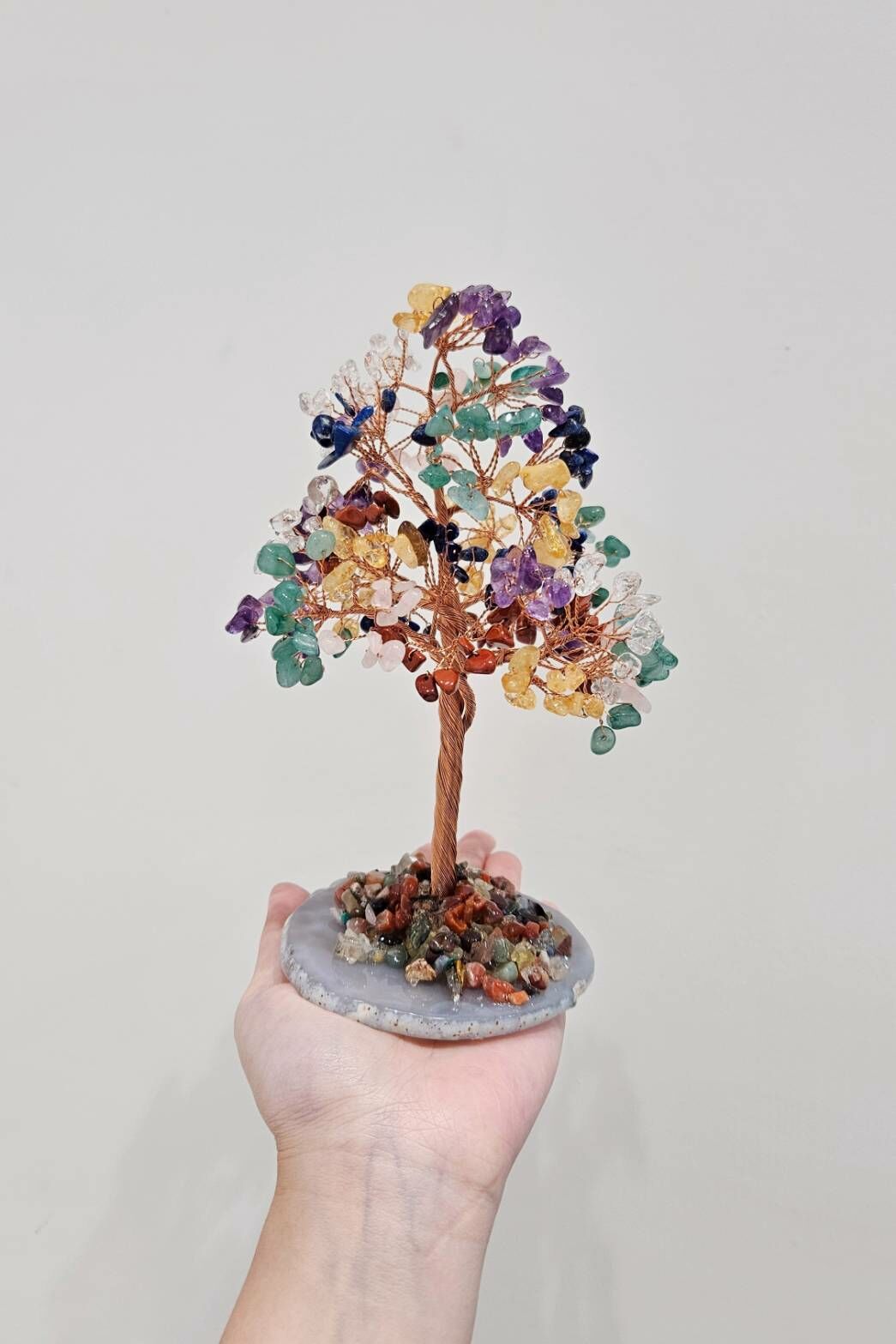 水晶樹/五行/瑪瑙底座