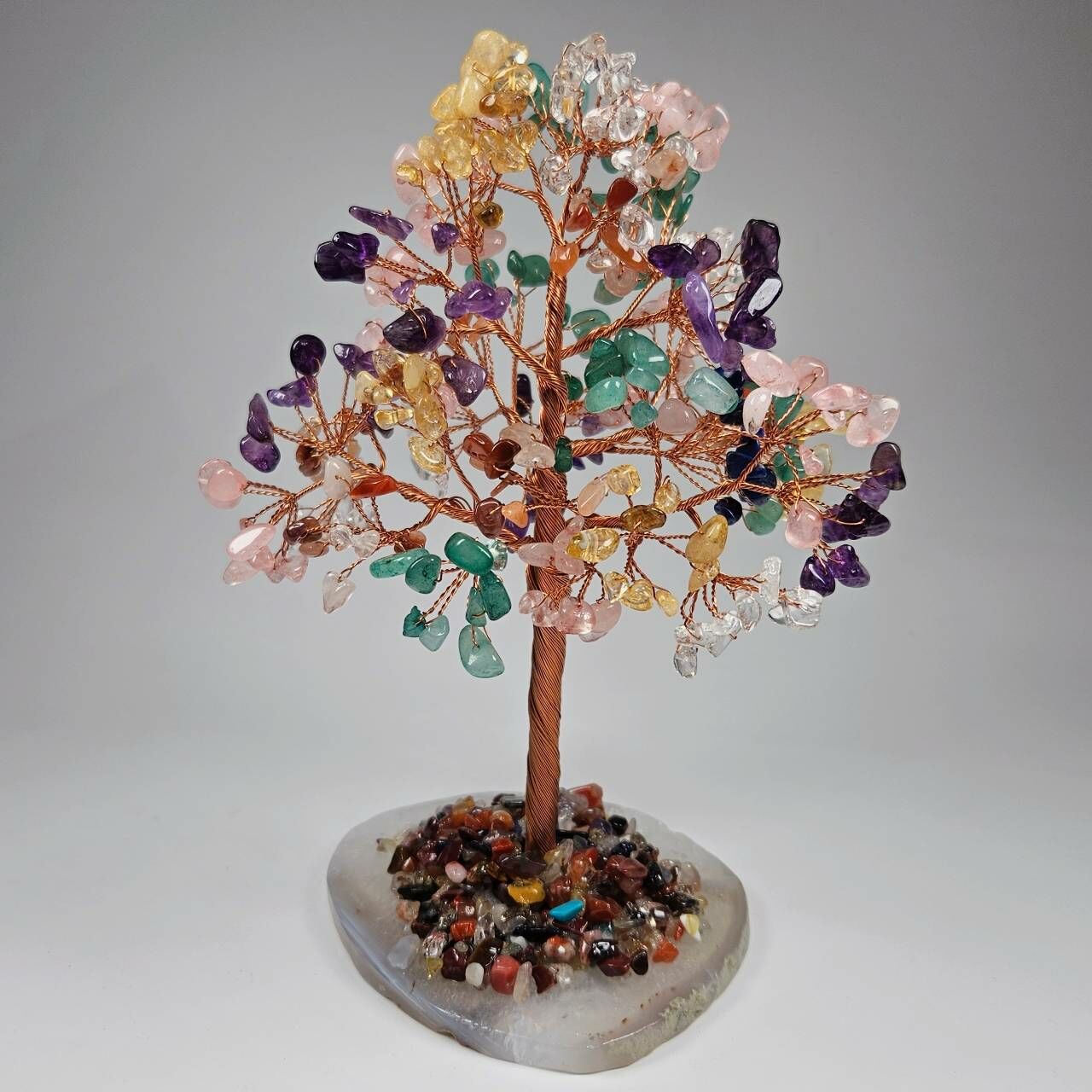 水晶樹/五行/瑪瑙底座