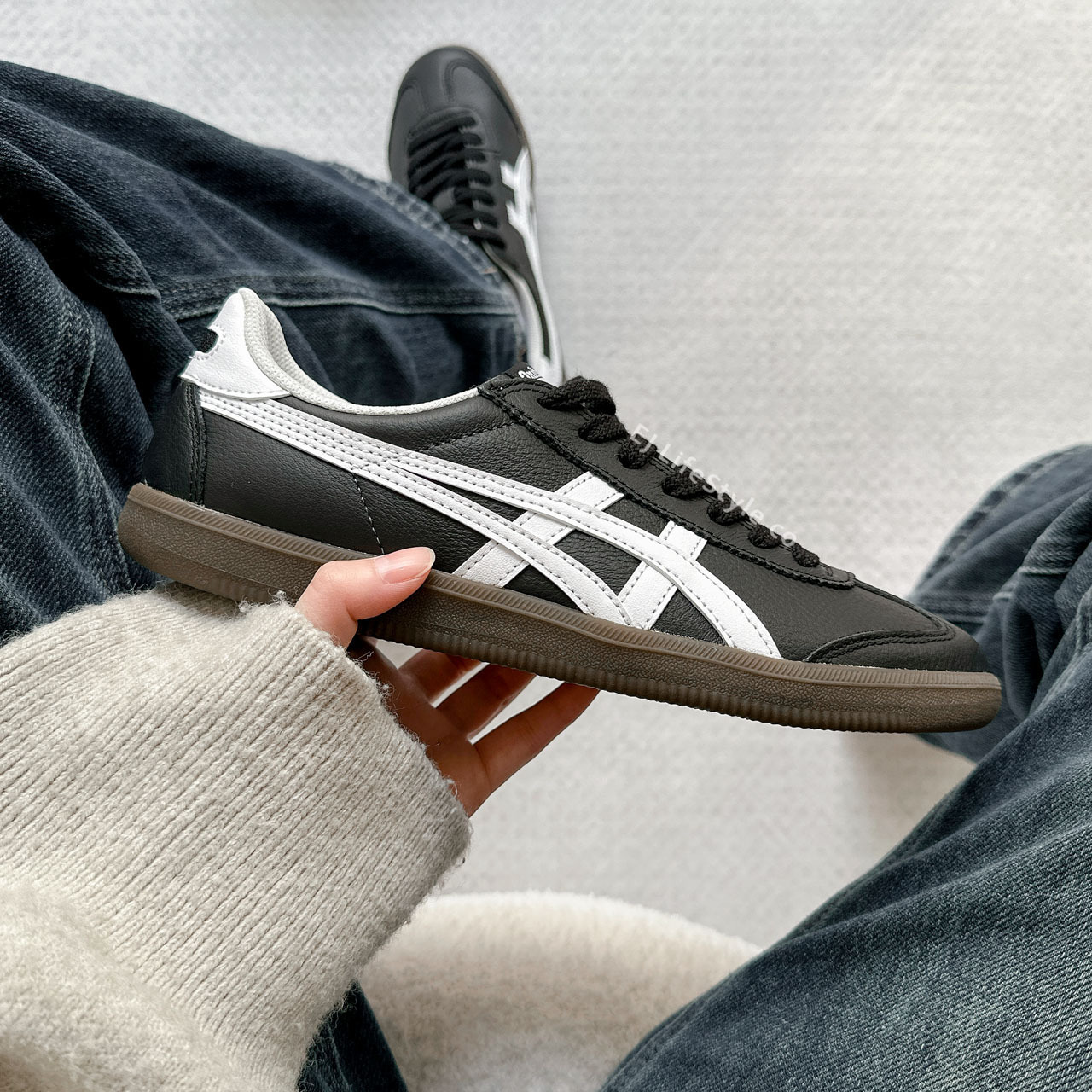 Onitsuka Tiger Tokuten 鬼塚虎 德訓鞋 黑白 黑 仿皮革 焦糖底 男女鞋 1183C429-001 / 預購