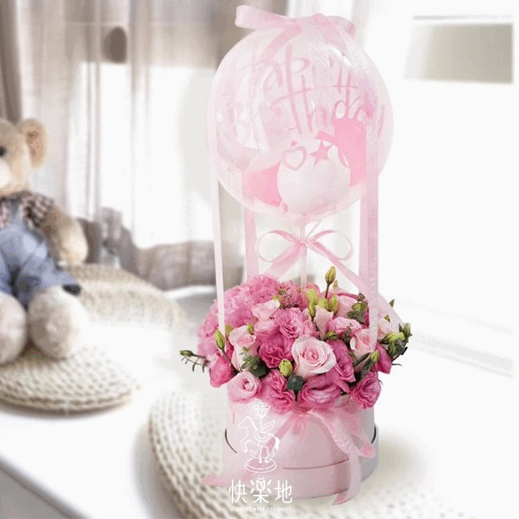 ♥超吸睛♥ 愛在飛翔 I 熱氣球鮮花禮盒 hot air balloon with flowers box AB240380