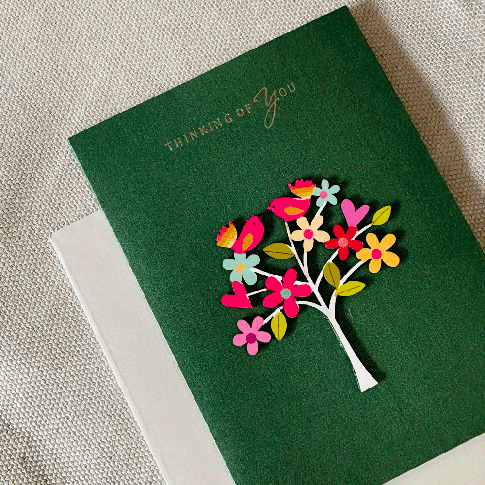 愛情樹手寫祝福卡