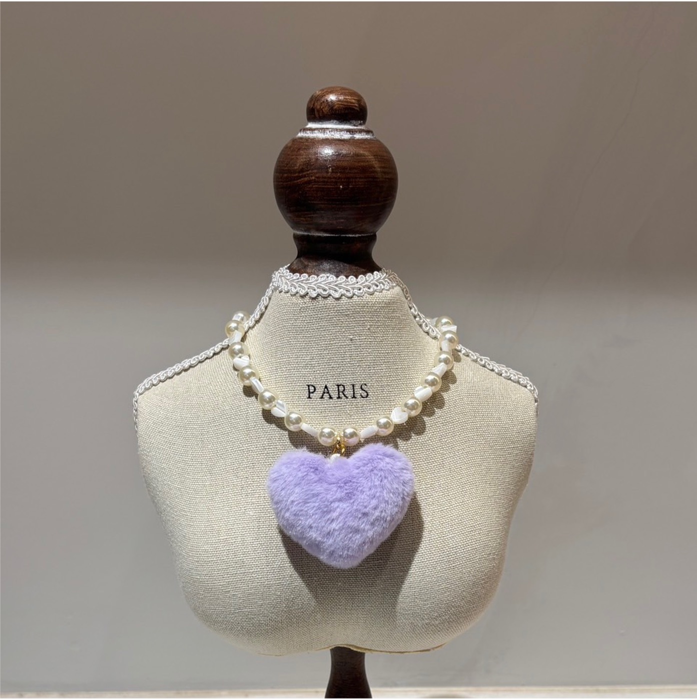 Salon de Peony 毛毛愛心項鍊