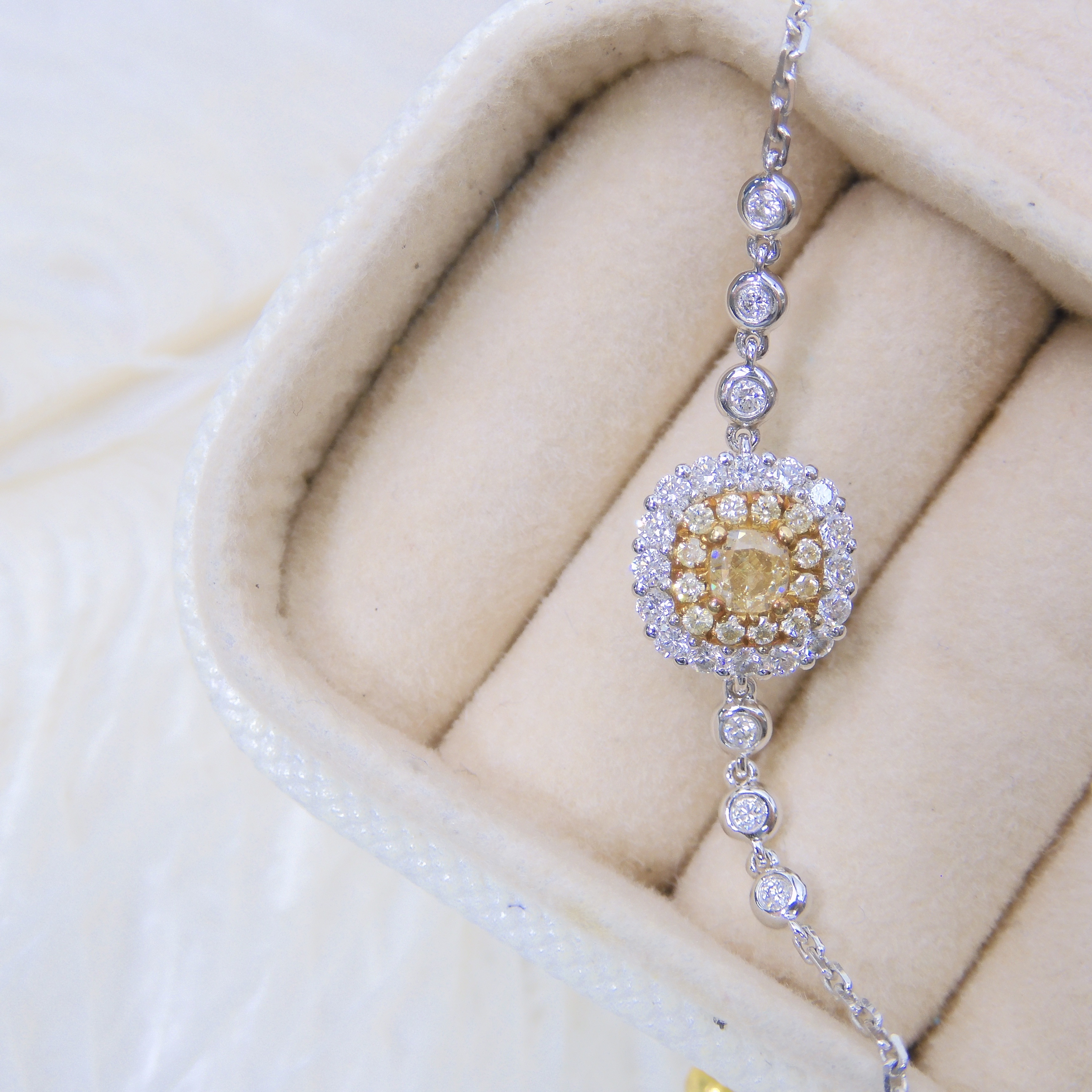 18K金 0.18ct 黃鑽手鏈