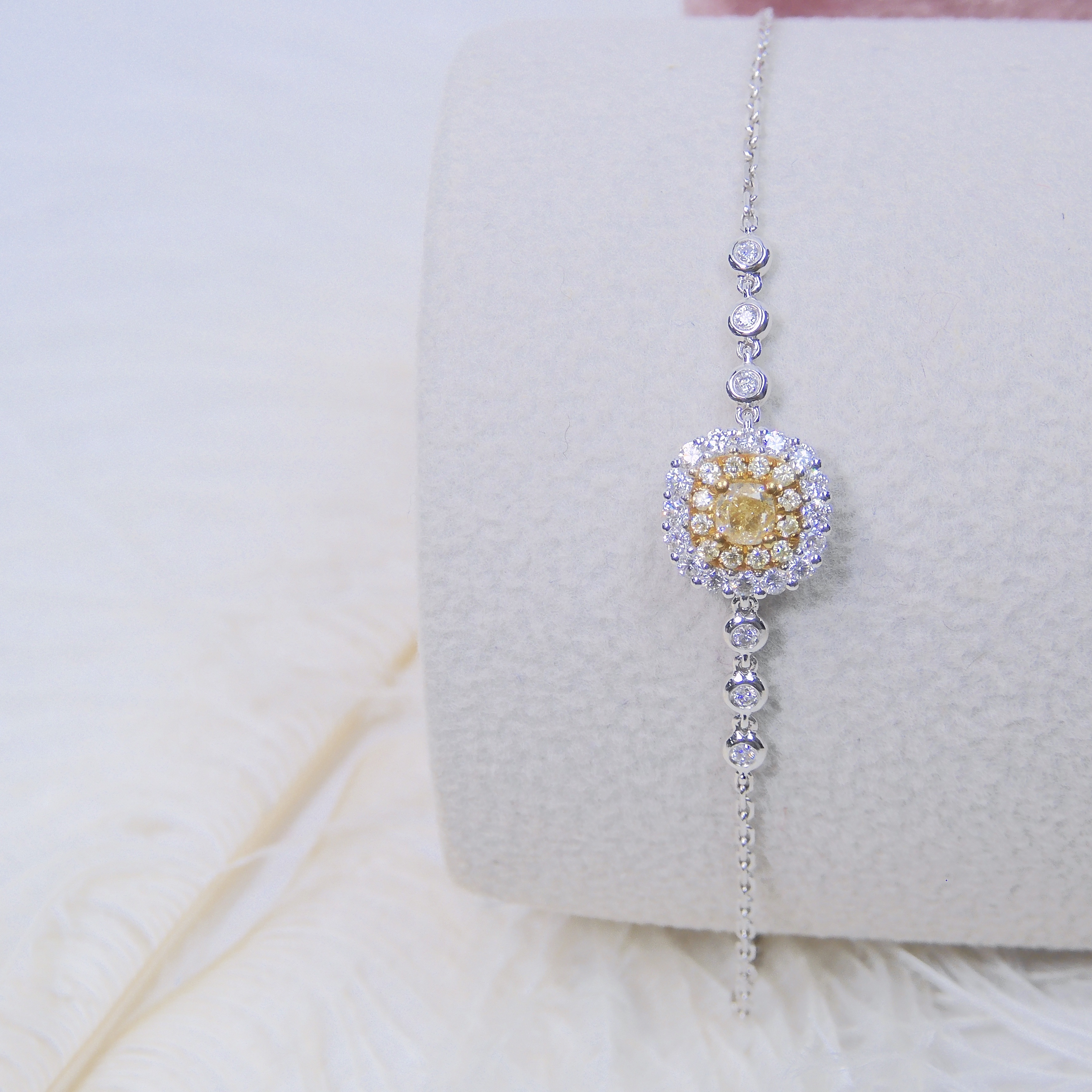 18K金 0.18ct 黃鑽手鏈