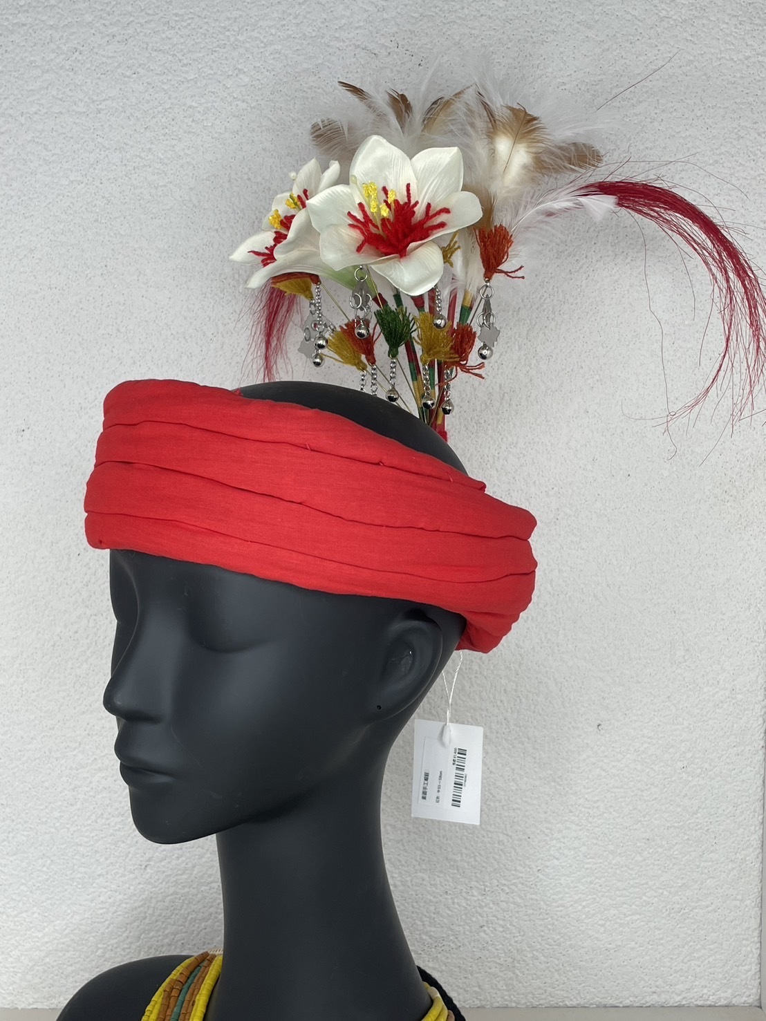 W-No.4絨毛毛線紅毛羽座28cm