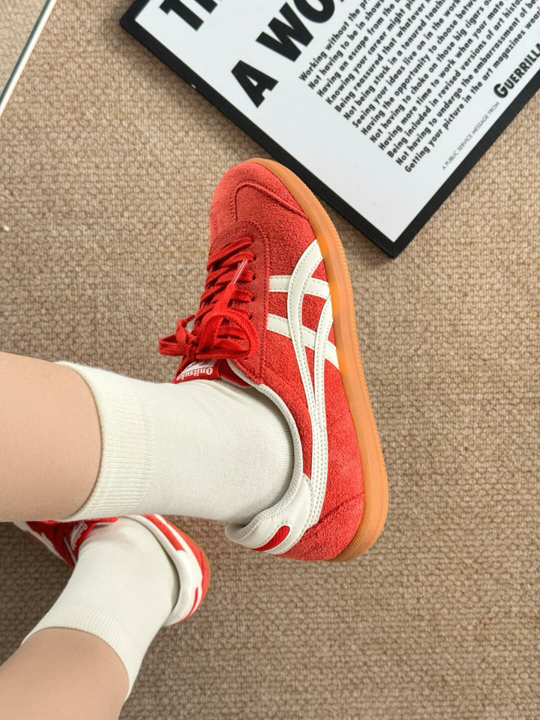 Onitsuka Tiger Tokuten 鬼塚虎 德訓鞋 紅色 紅白 白色 焦糖底 男女鞋 1183C254-600 / 預購