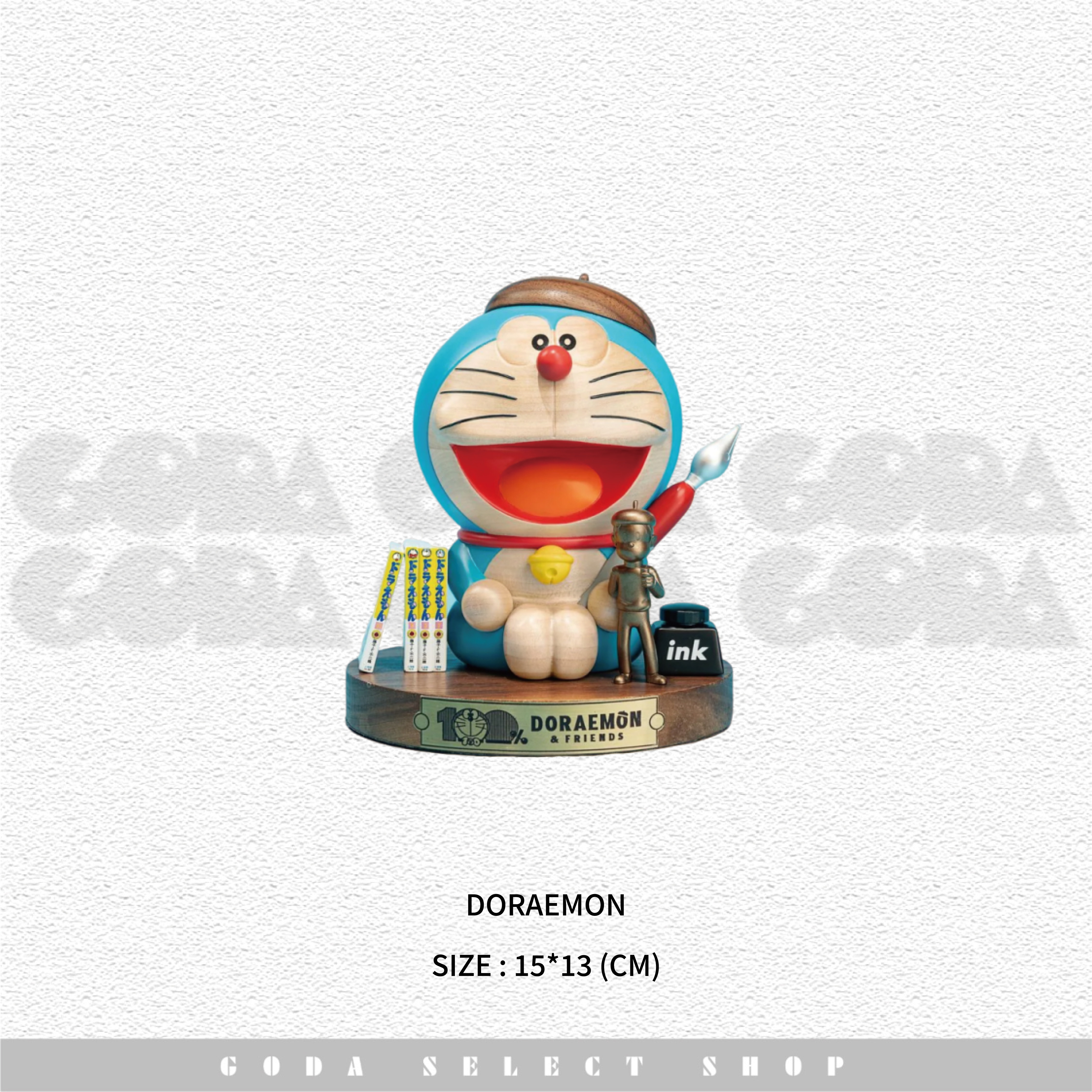 ( 全球限量500隻 ) Doraemon Wooden Sculpture 哆啦A夢 原木雕塑 木雕 100%哆啦A夢&FRIENDS 展場限定 #GT