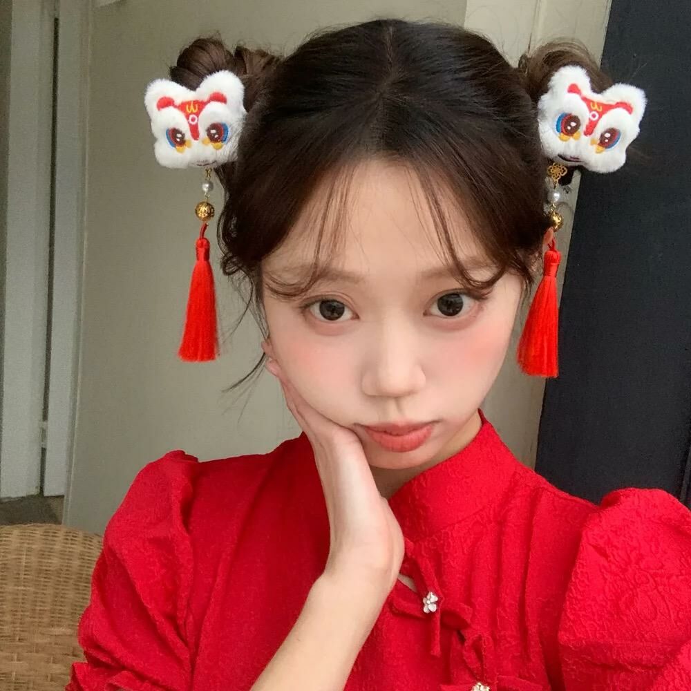 Lion Dance with Bell Hair Clip