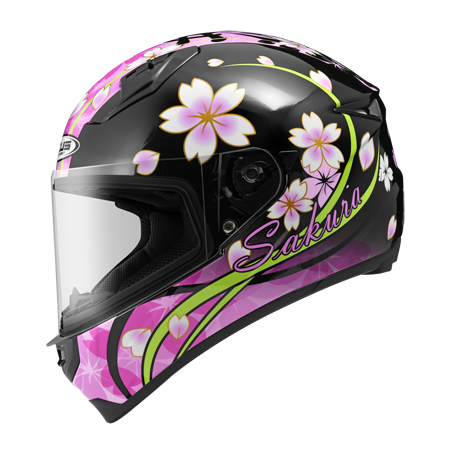 ZEUS ZS-821 BH3 珍珠黑/黑紫 彩繪 全罩帽款 輕量小帽體