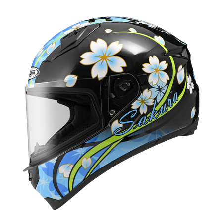 ZEUS ZS-821 BH3 珍珠黑/黑藍 彩繪 全罩帽款 輕量小帽體