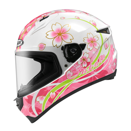 ZEUS ZS-821 BH3 白/粉紅 彩繪 全罩帽款 輕量小帽體