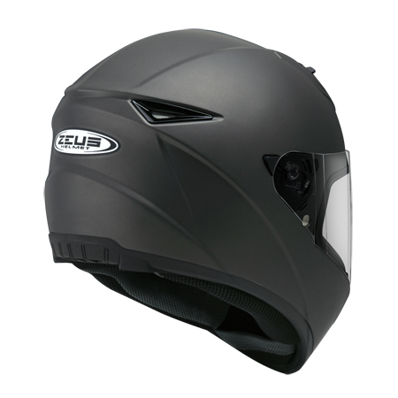 ZEUS ZS-821 消光珍珠黑銀 素色 全罩帽款 輕量小帽體