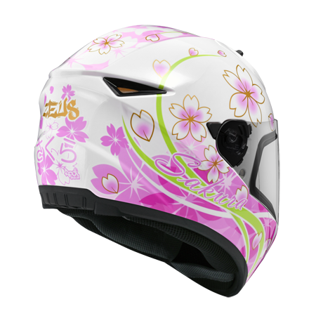 ZEUS ZS-821 BH3 白/紫 彩繪 全罩帽款 輕量小帽體