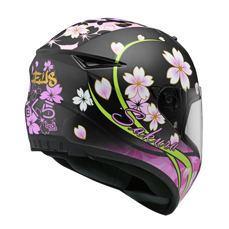 ZEUS ZS-821 BH3 抗刮消光黑/黑紫 彩繪 全罩帽款 輕量小帽體