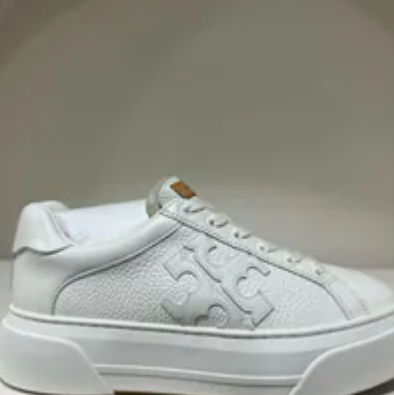 [S] TORY BURCH COLORBLOCK FLATFORM SNEAKER,SNOW WHITE/CALCARE/CALCARE, 156540-100 [FINAL SALE] (STB703)