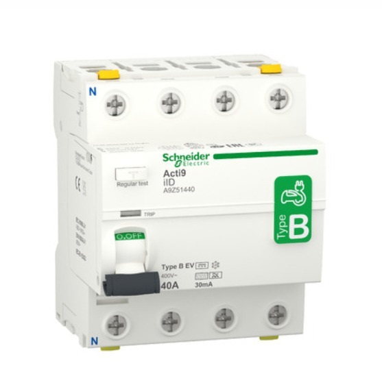 R211 Schneider 漏電保護器  -  (iID RCCB) Type B EV  4-Pole