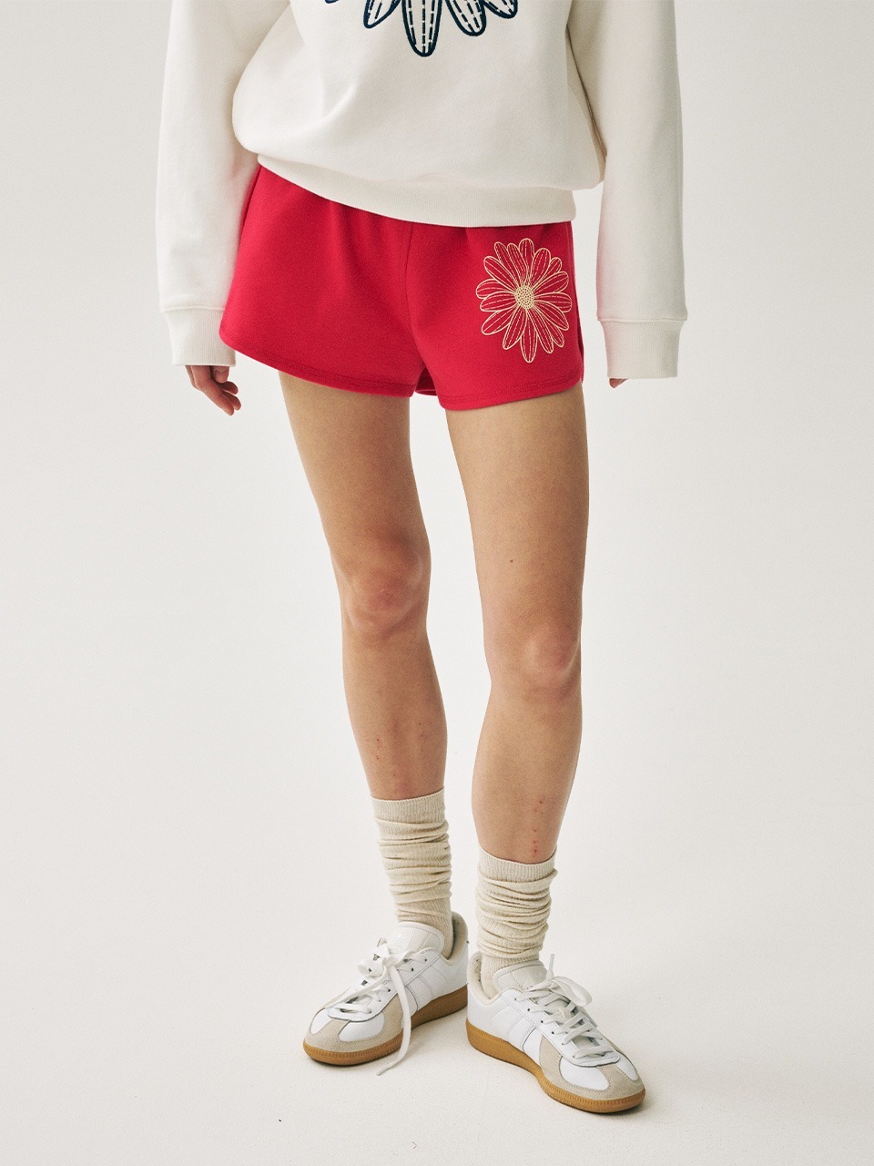 Mardi Mercredi-Mini Sweat Shorts Flower(5 colors)