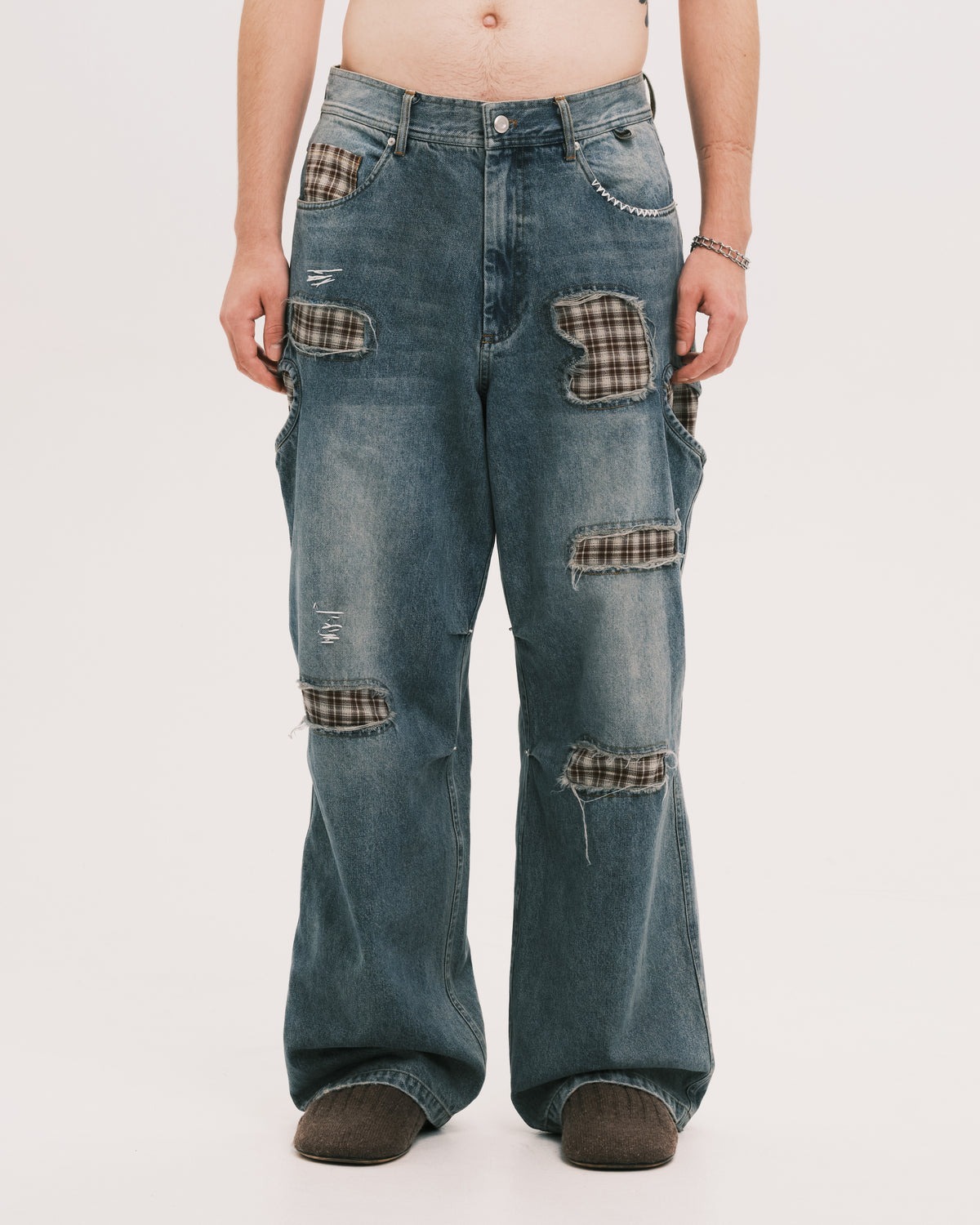 Plateau Patch denim pants