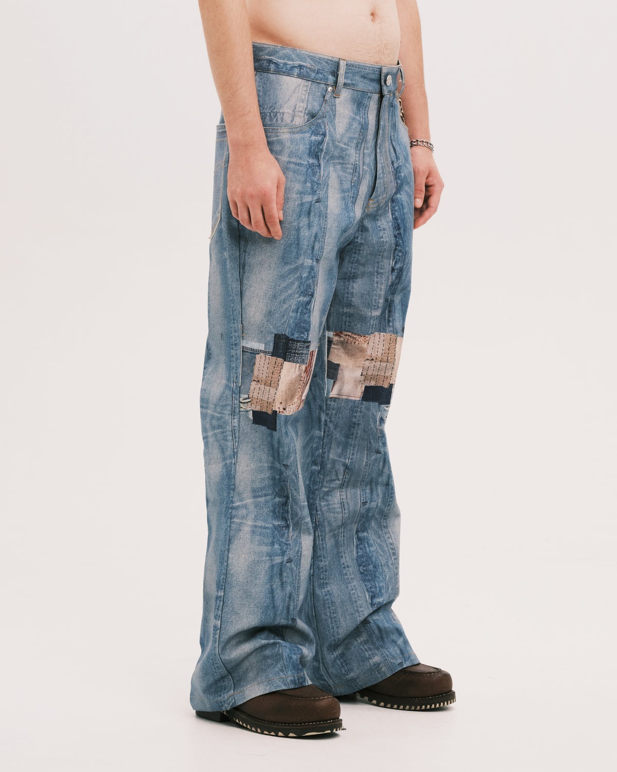 Plateau Leopard denim pants