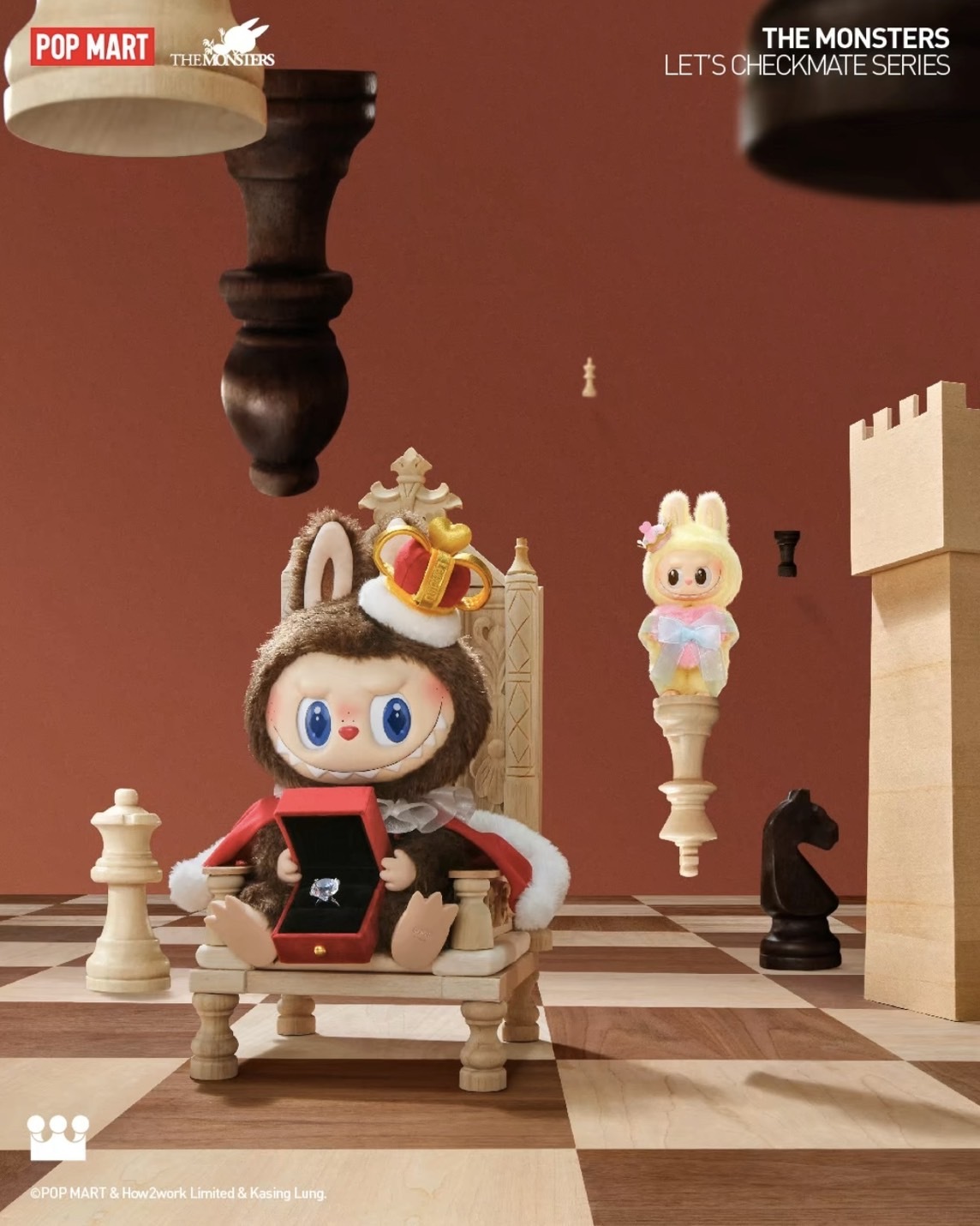 <官方正版授權>POP MART 泡泡瑪特 THE MONSTERS 象棋大冒險系列 LABUBU 國王 皇后