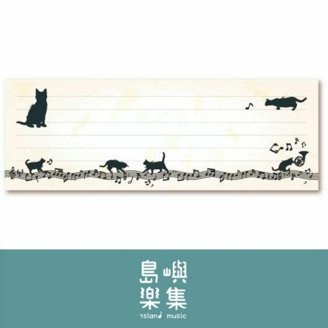 迷你便條本 - 黑貓