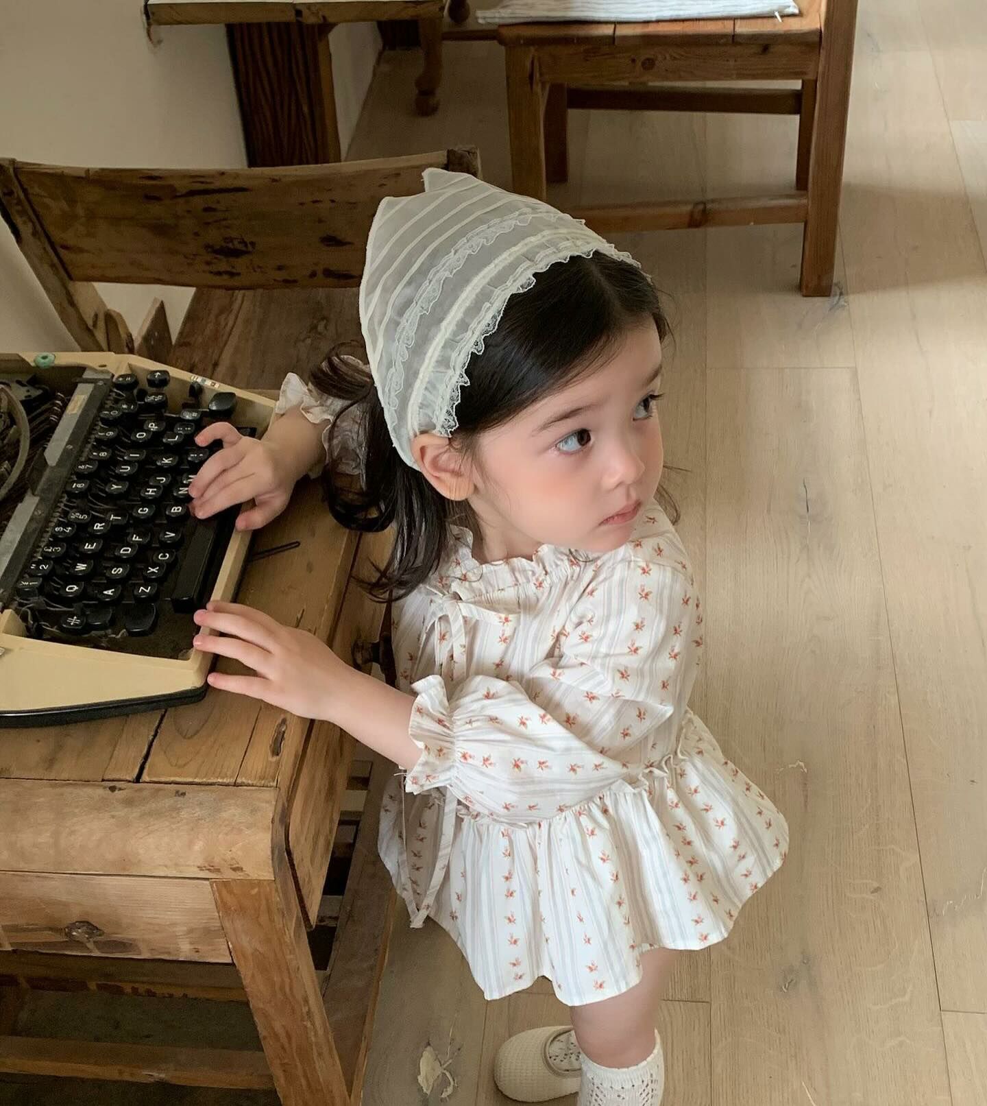 姐妹裝_優雅碎花包屁衣/洋裝