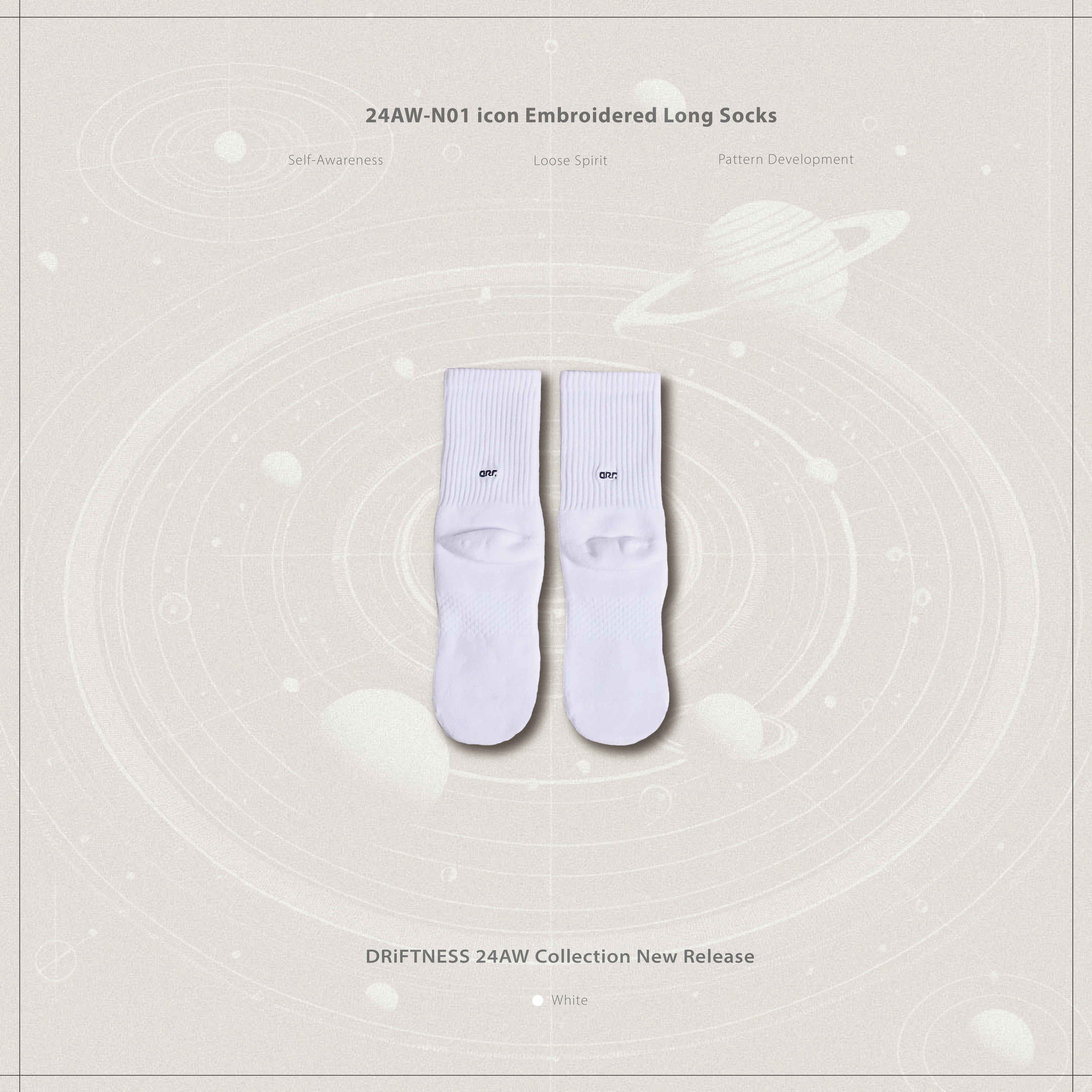 DRiFTNESS｜24AW-N01 ICON 刺繡長襪