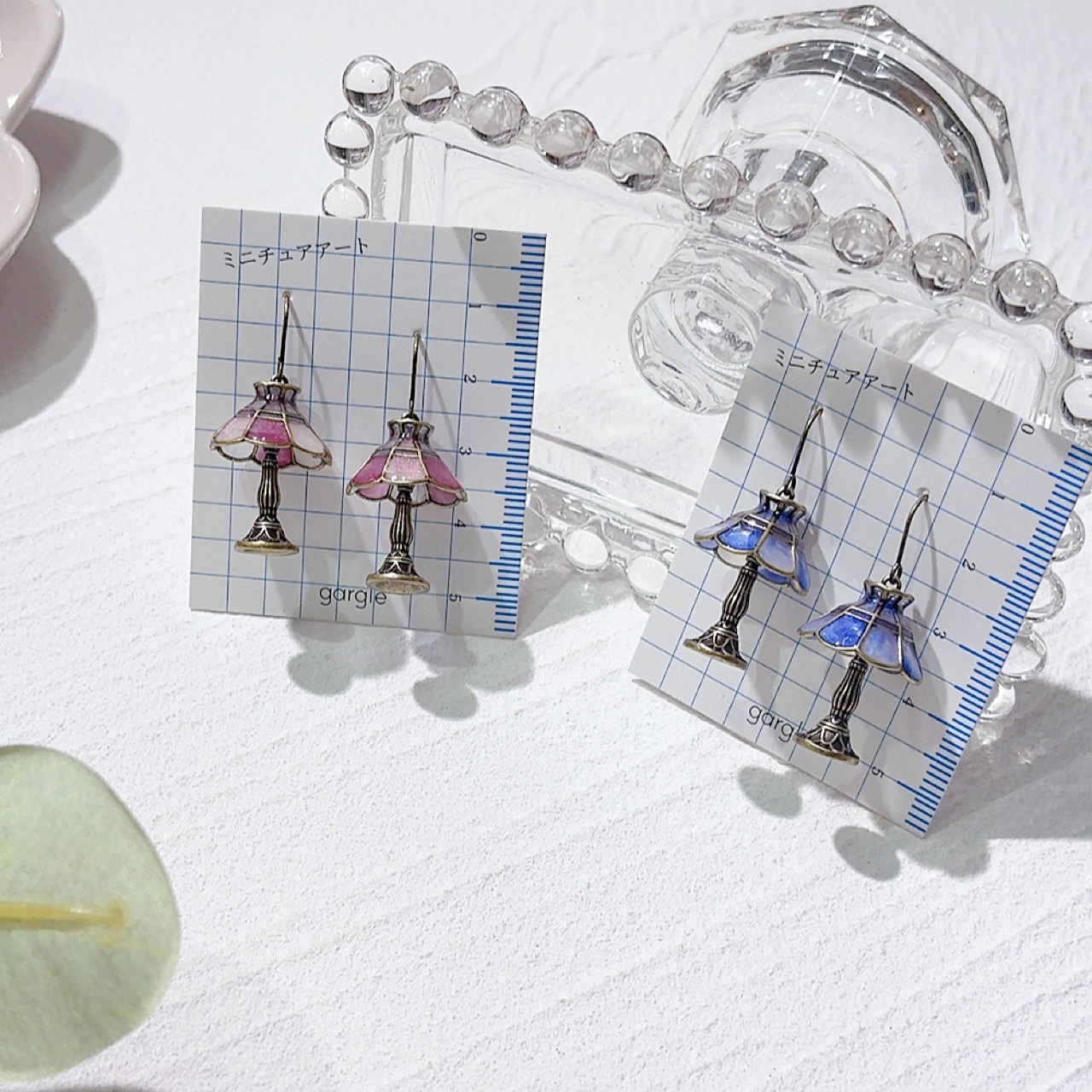 復古座枱燈耳環