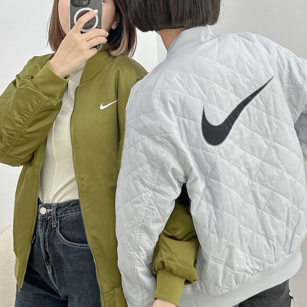 NIKE NSW 小LOGO 雙面鋪棉棒球外套飛行外套 兩色