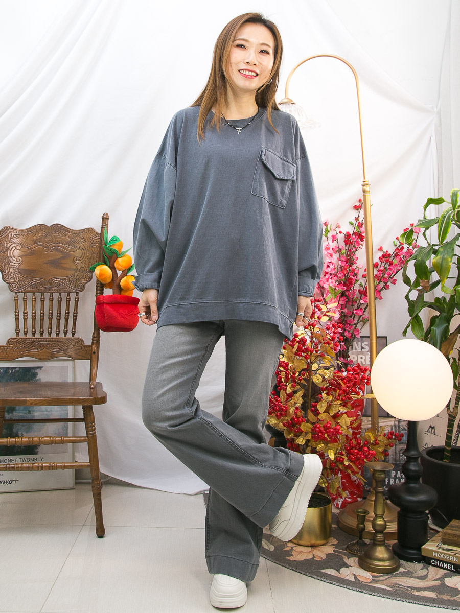 【5折起 Summer Sale】腰位內橡根 喇叭牛仔褲【不設退換】【因SUMMER SALE訂單較多，需要7-10個工作天才安排出貨】