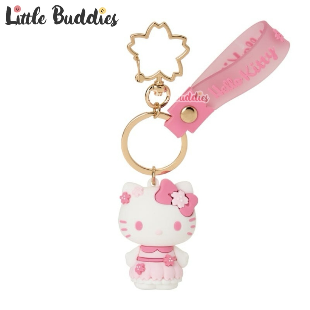 日本 Sanrio 粉紅櫻花系列 - 櫻花扣立體公仔匙扣
