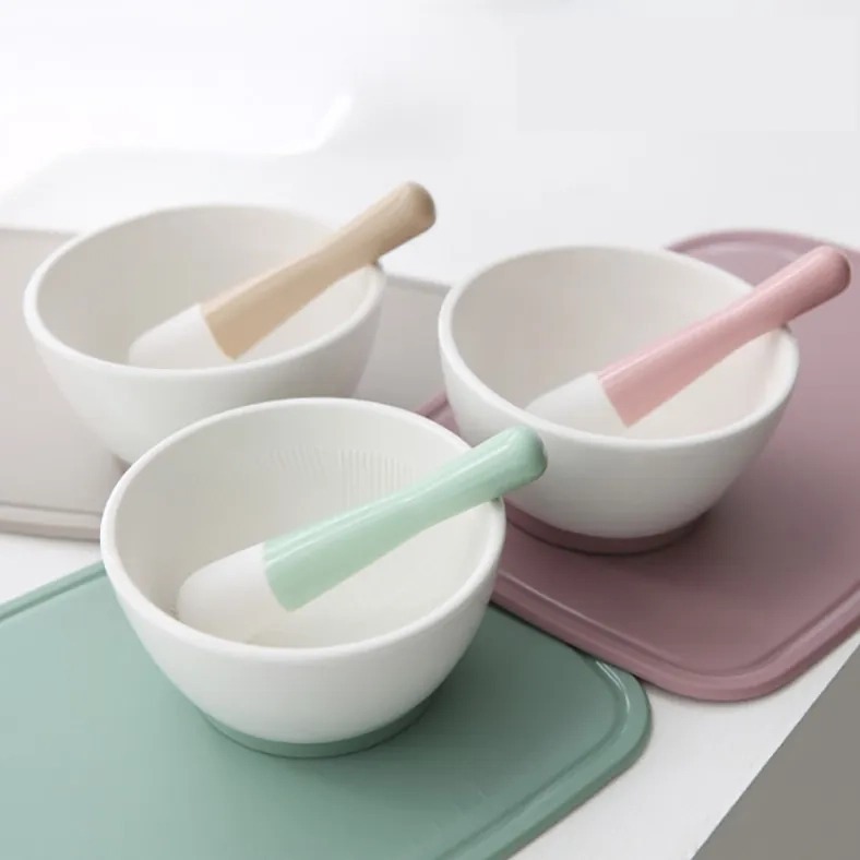 白土陶瓷研磨碗兩件套