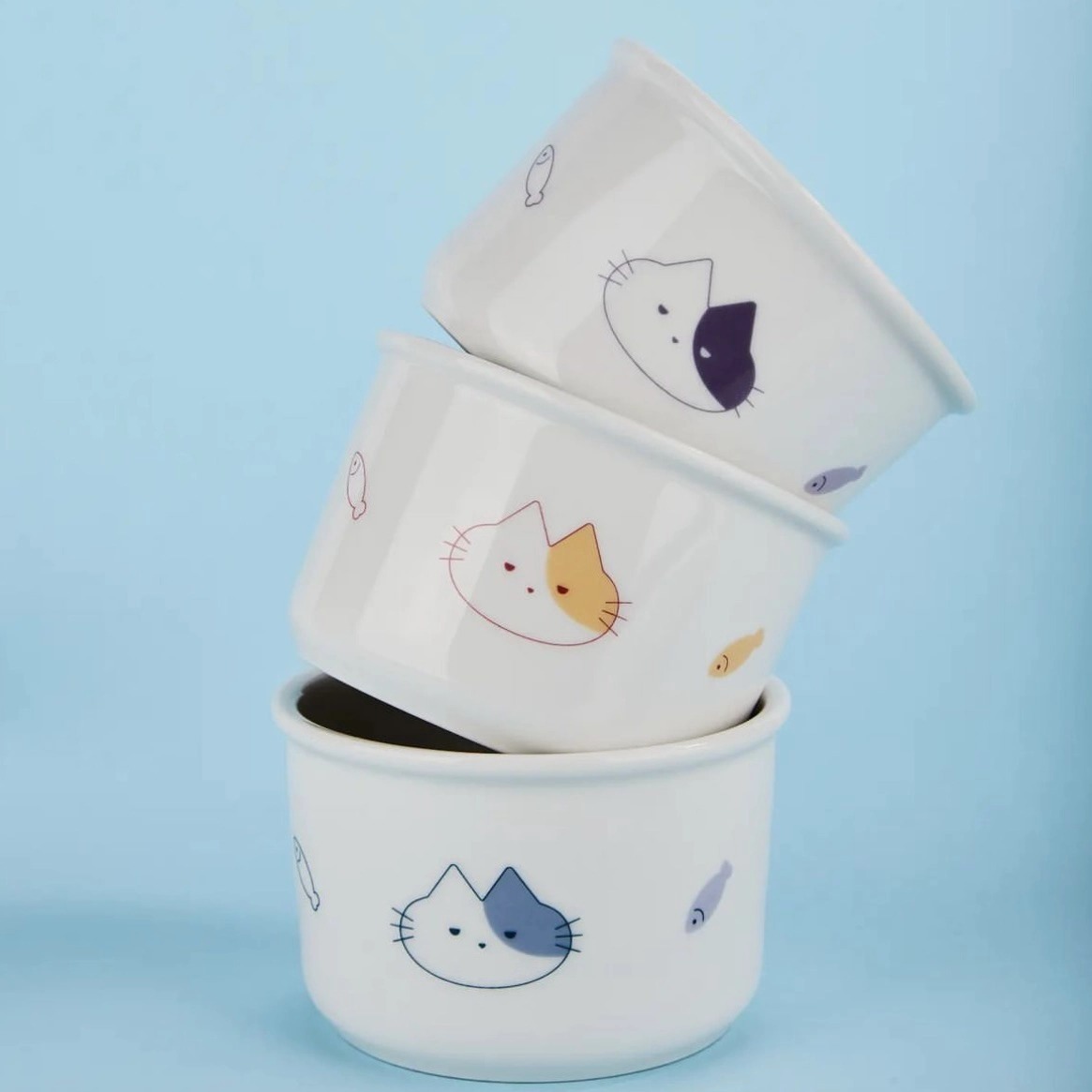 輔食儲存陶瓷碗 250ml ( 韓版貓貓 )