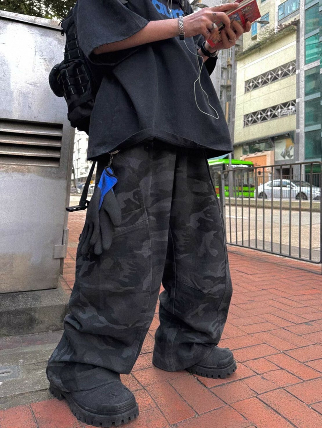 Aurocean 370G 重磅 解構堆疊感 工裝長褲